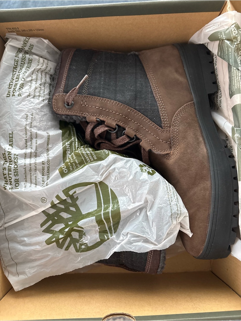 Timberland Men’s Spruce Mountain WP Warm Lined Boots in Dark Brown Nubuck